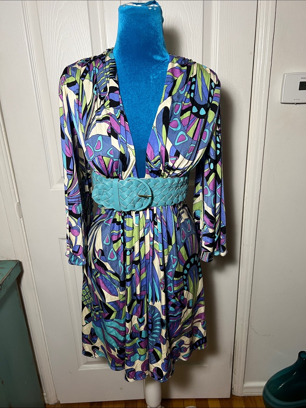 SKY Y2K Multicolor Print Mini Dress Women’s Medium